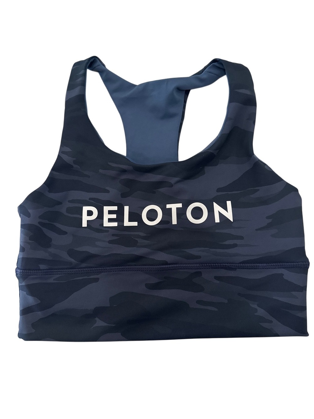 Peloton Navy Camo Racerback Swim Bikini Top